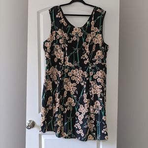 Modcloth Yellow Star Black cherry blossom dress, 3x